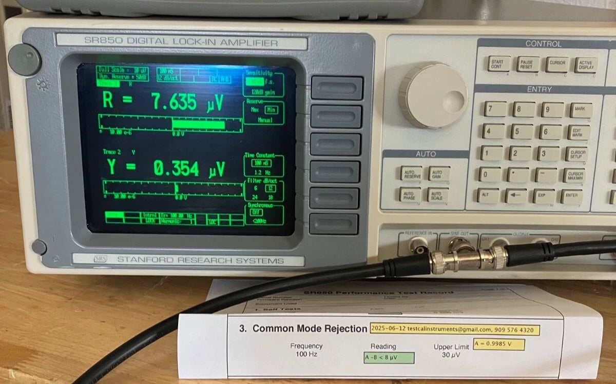 Stanford Research Systems SR850 100 kHz DSP Lock-In Amplifier - Cal'd with Data