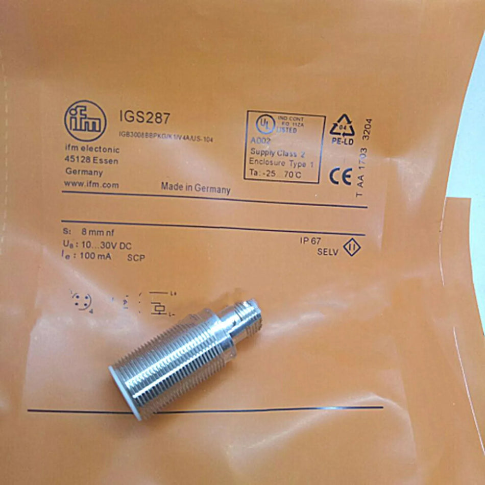 New IFM IGS287 Proximity Switch Sensor - 1PC