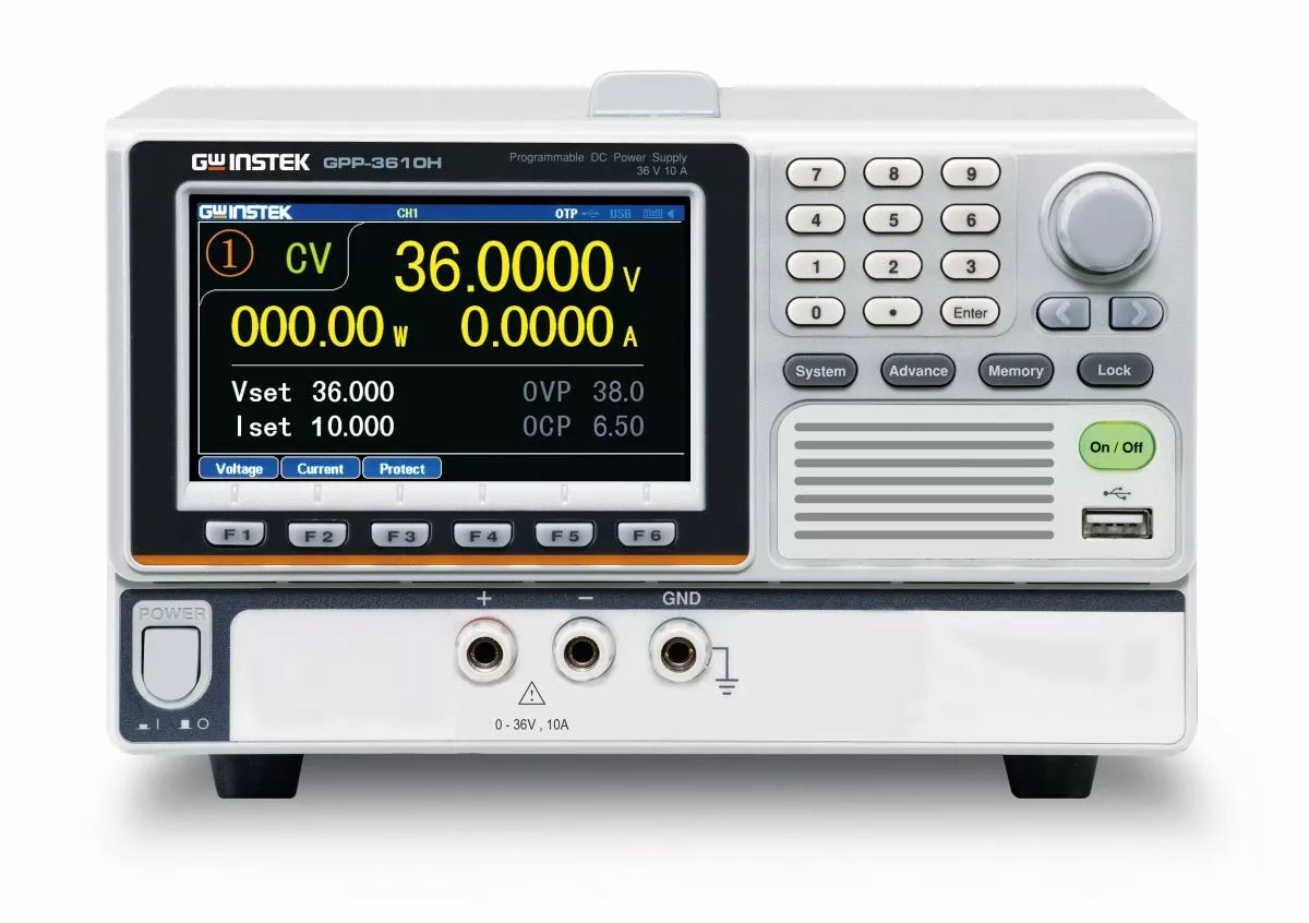 GW Instek GPP-3610H Single-Channel Programmable DC Power Supply 1mV/0.2mA - XG eqpt