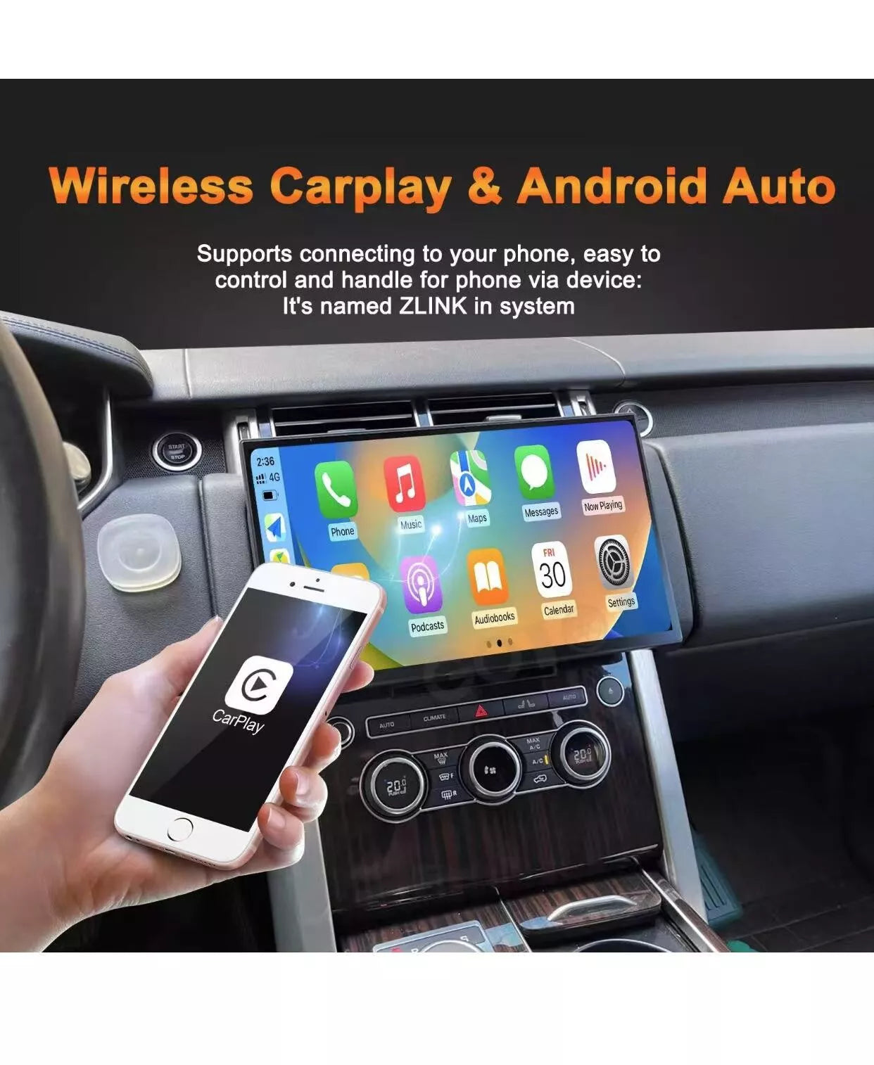 Android Car Radio 2Din Stereo for Land Rover Range Rover Vogue L405 2013-2017
