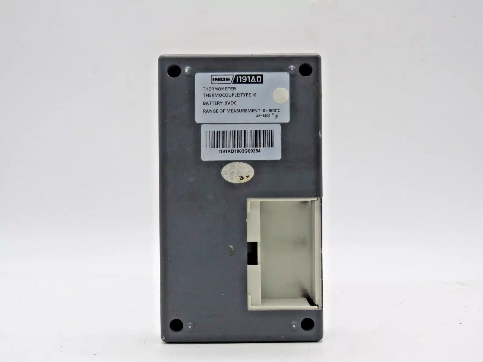 INDE I191AD Thermometer and Battery 9 VDC