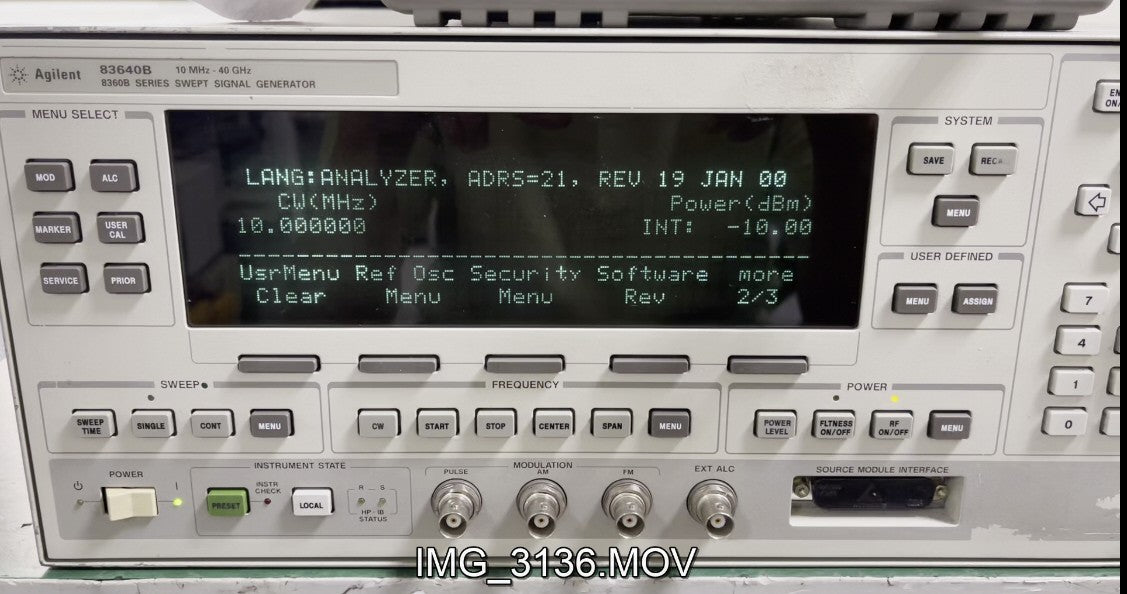 Agilent 83640B 10MHz-40GHz Synthesized Swept Signal Generator ,W/ opt. 001 _0997 - XG eqpt