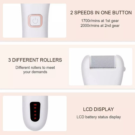 Rechargeable Electric Callus Remover with LED Pedicure Tool