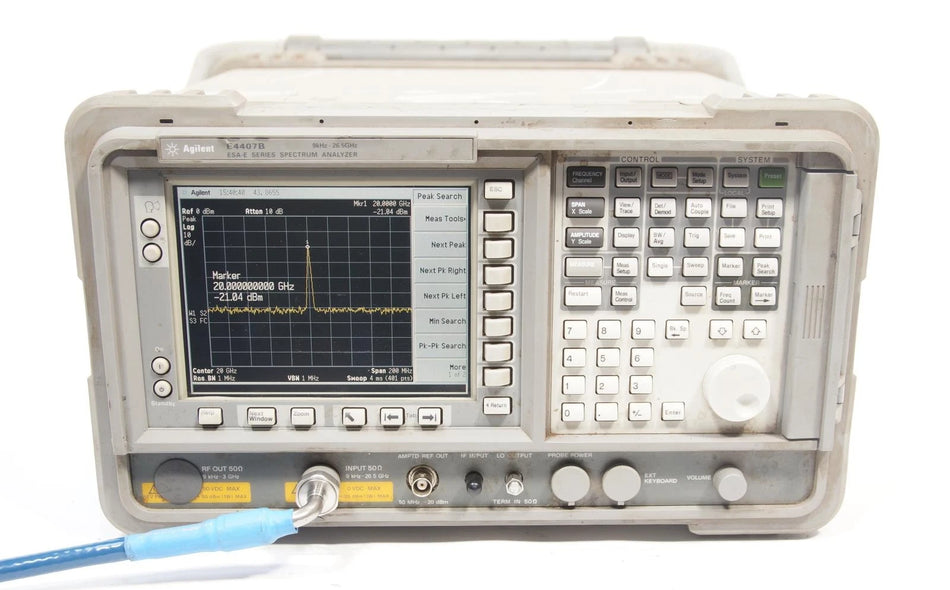 HP Agilent E4407B 9kHz - 26.5GHz Spectrum Analyzer Options AYZ 1DR 1D5 A4H AYX