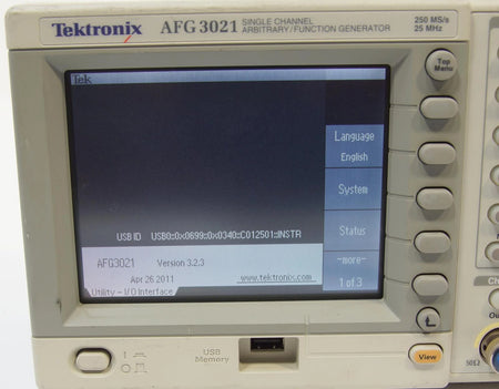 Tektronix AFG3021 250MS/s 25MHz Dual Channel Arbitrary/Function Generator