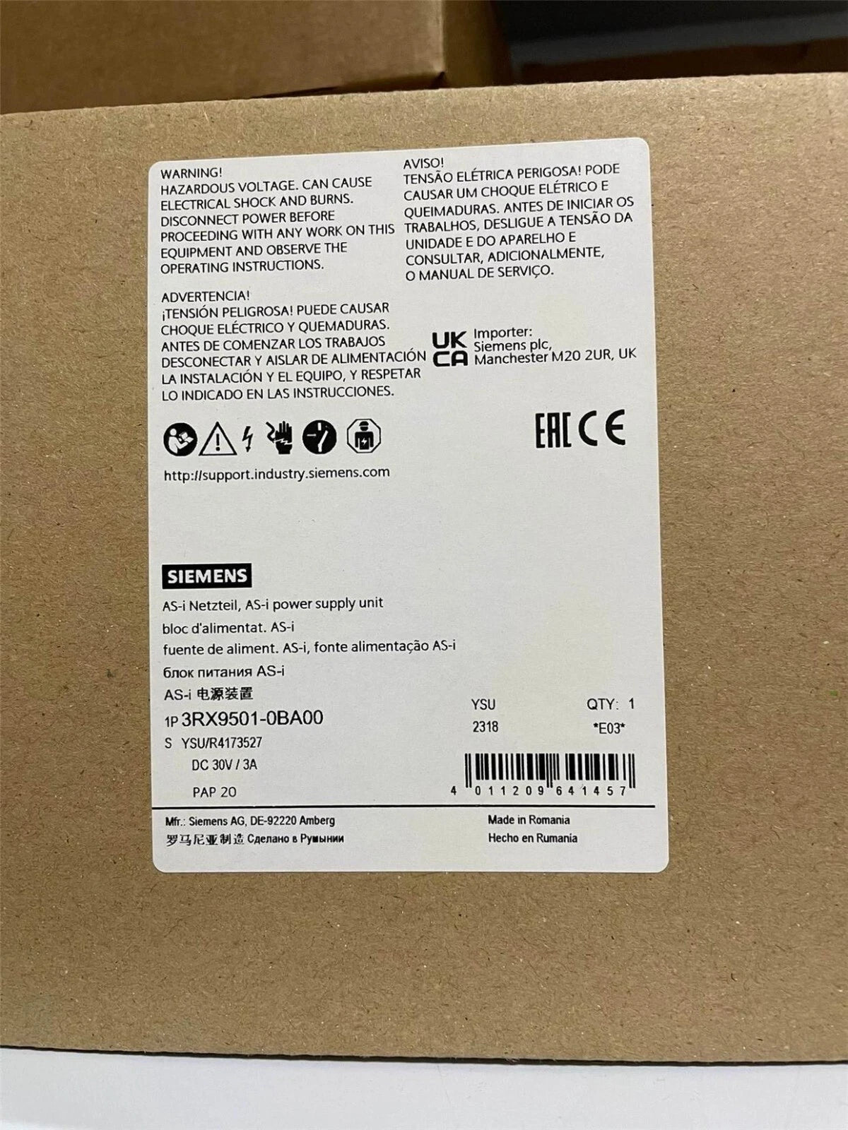 3RX9501-0BA00 Power Module B827R CL for 1 PC New
