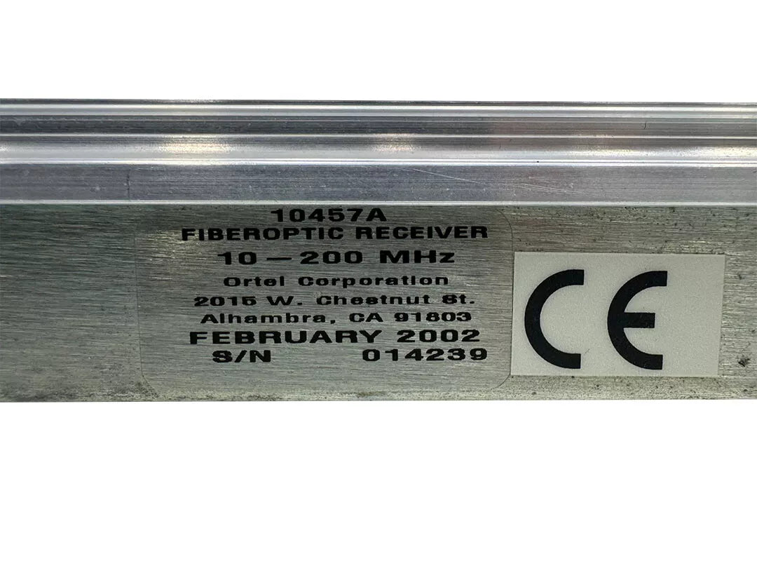 ORTEL 10457A Fiber Optic Receiver 10-200 MHz
