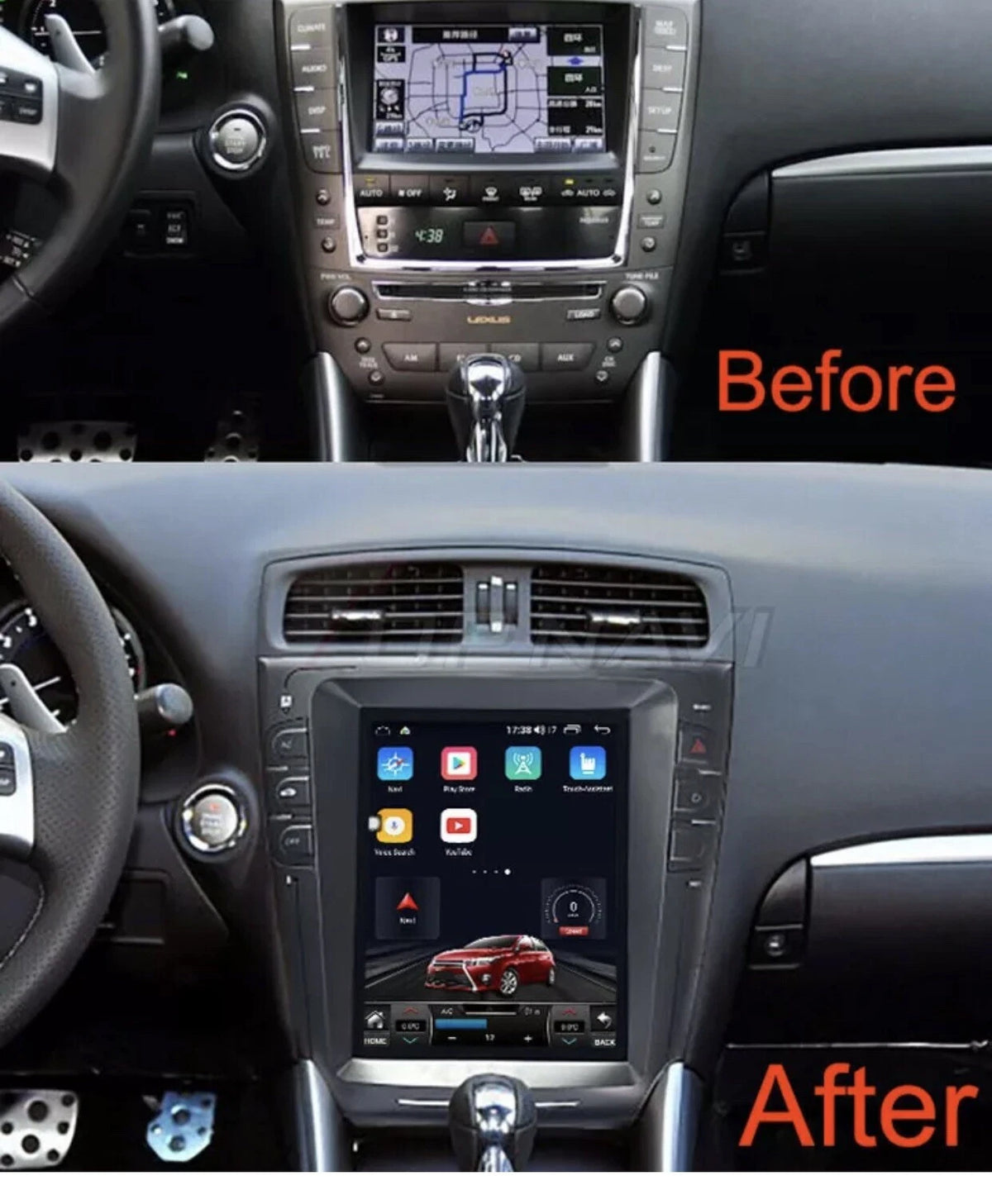 128GB Head Unit for Lexus IS350 IS250 2006-2012 Andoid 13 Car GPS Stereo Radio