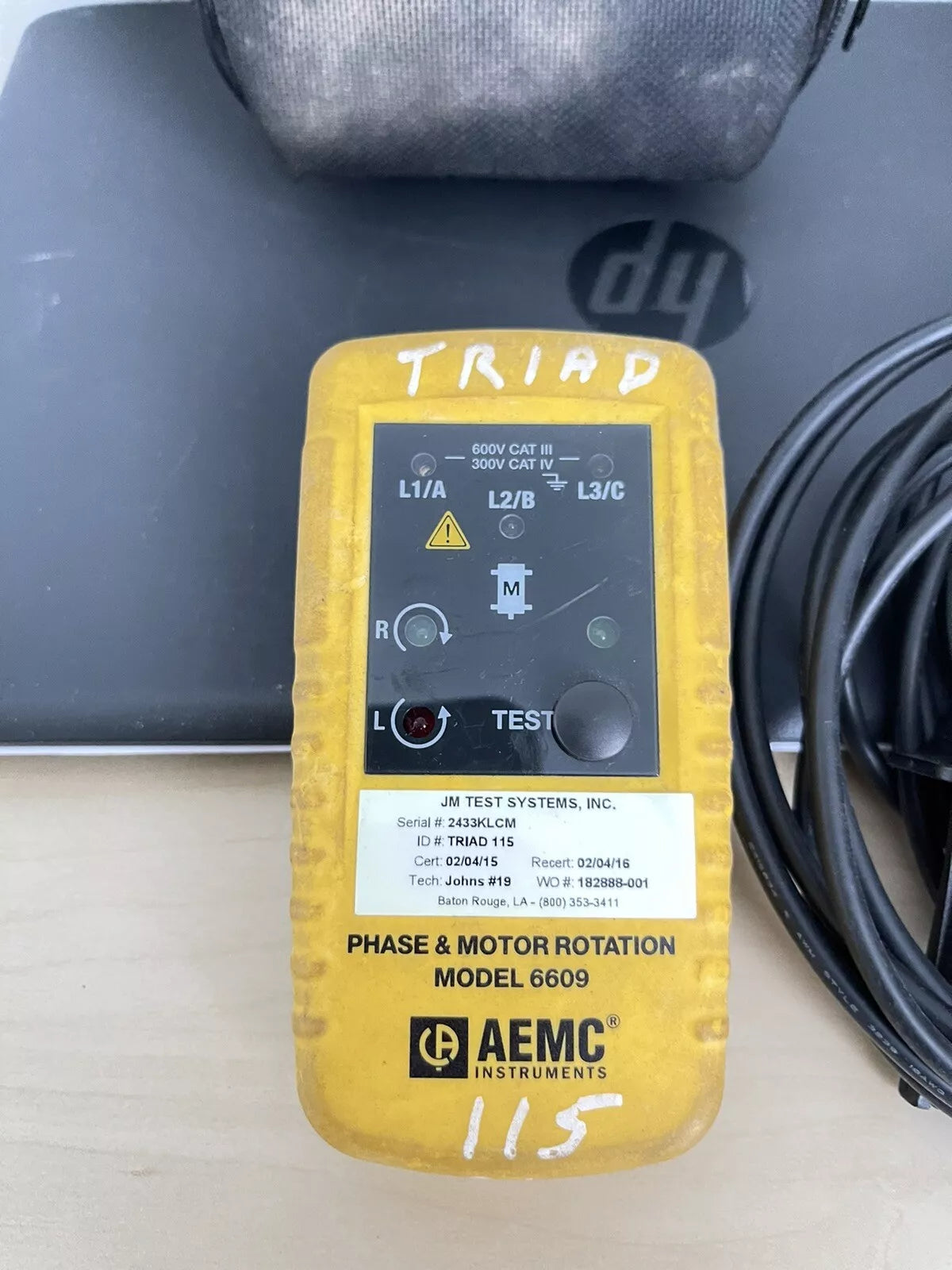 Phase Rotation Meter Model 6609 AEMC 6609 Phase & Motor Rotation Meter (PARTS ONLY) – XG eqpt