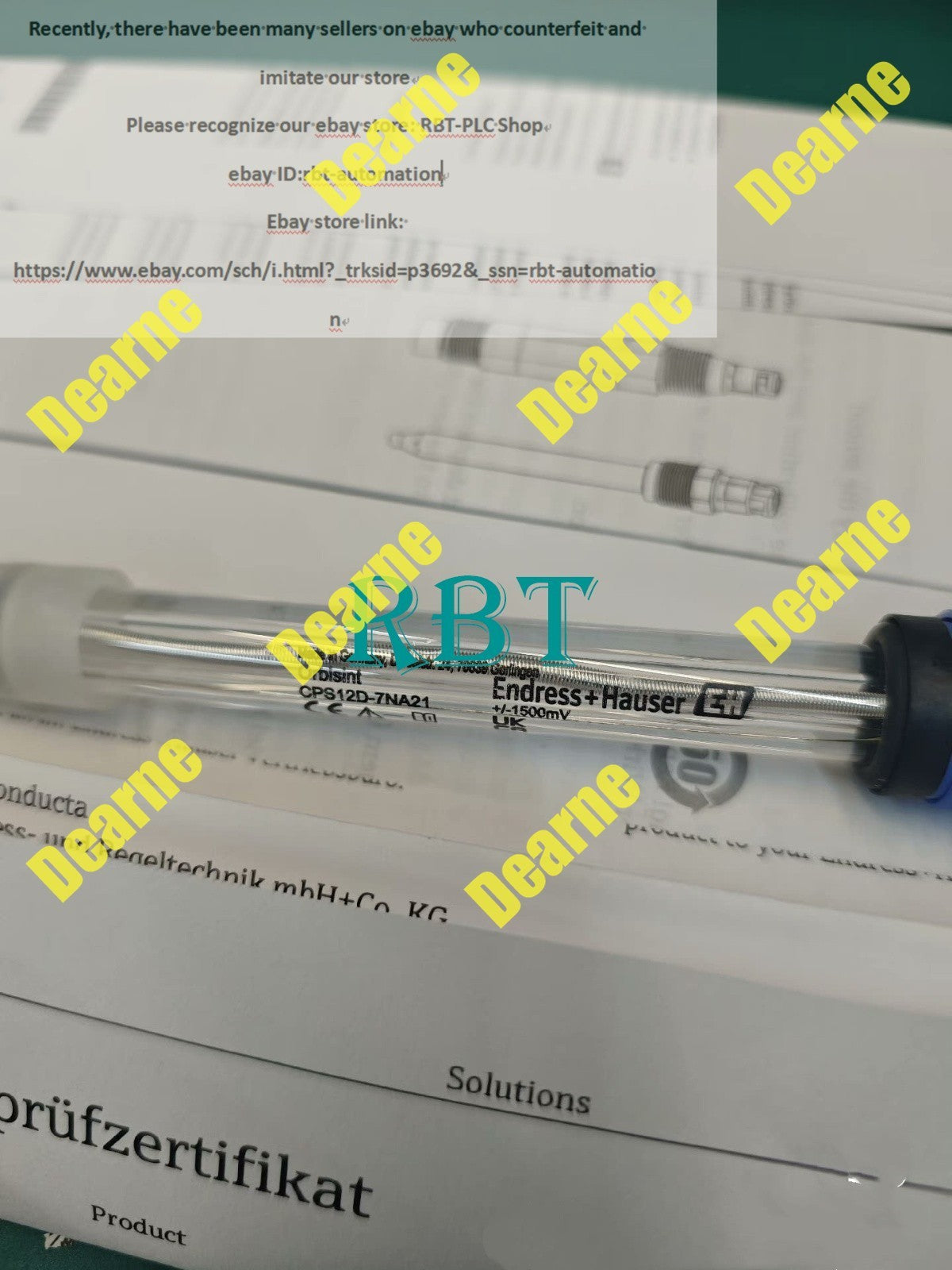 E+H CPS12D-7NA21 Electrode