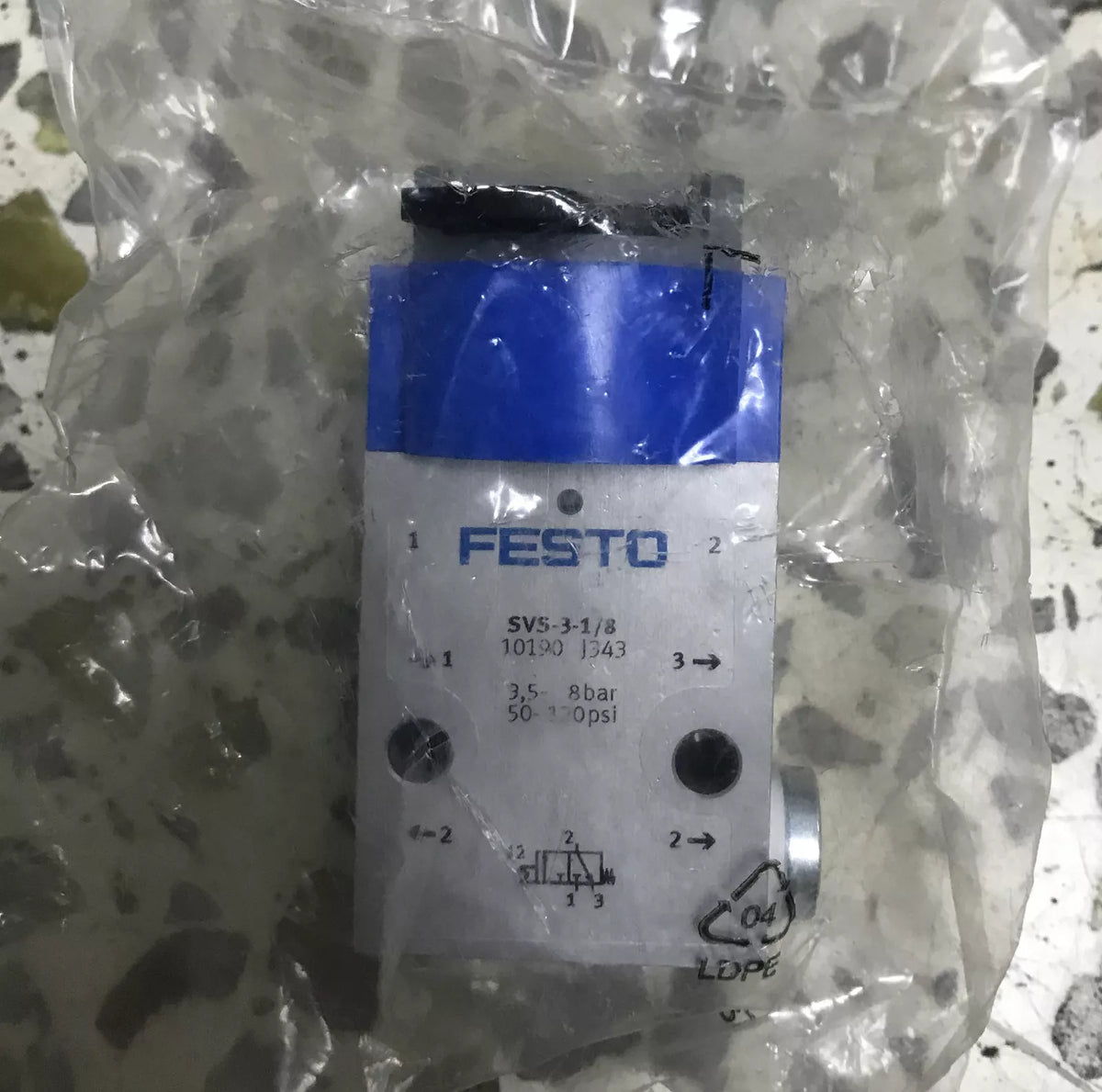 Festo SVS-3-1/8 10190 Valve: New, Fast Shipping
