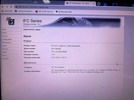 IRT Technologies L-Band to C-Band Up and Down Converter