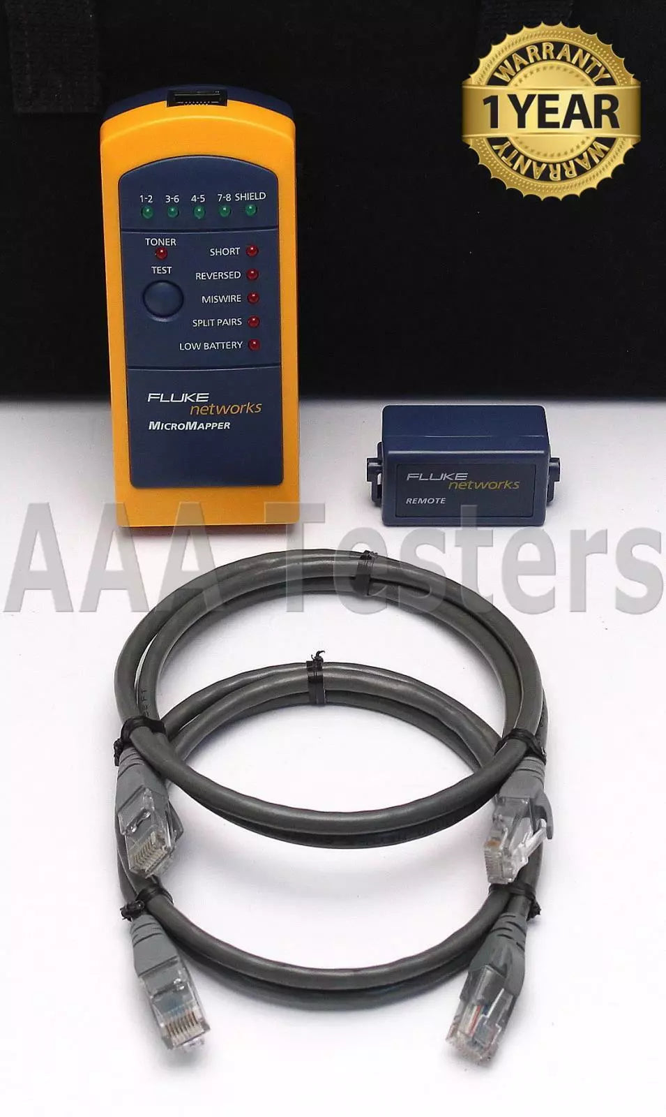 Fluke Networks MicroMapper LAN Wiremap Checker w/ Remote - XG eqpt