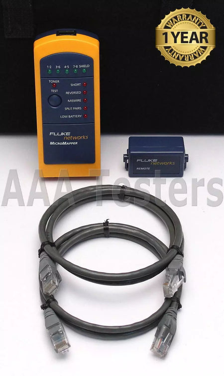 Fluke Networks MicroMapper LAN Wiremap Checker w/ Remote - XG eqpt