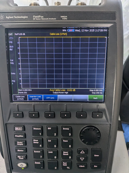 Keysight Agilent VNA Vector Network Analyzer Fieldfox N9923a Cal'd! 6 GHz Opts!