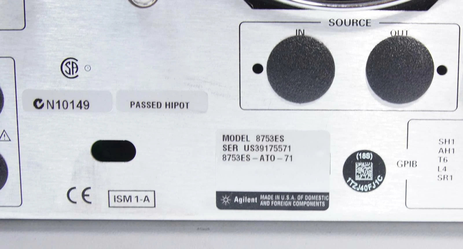 Agilent / Keysight 8753ES S-Parameter Network Analyzer 300kHz to 3GHz OPT 011