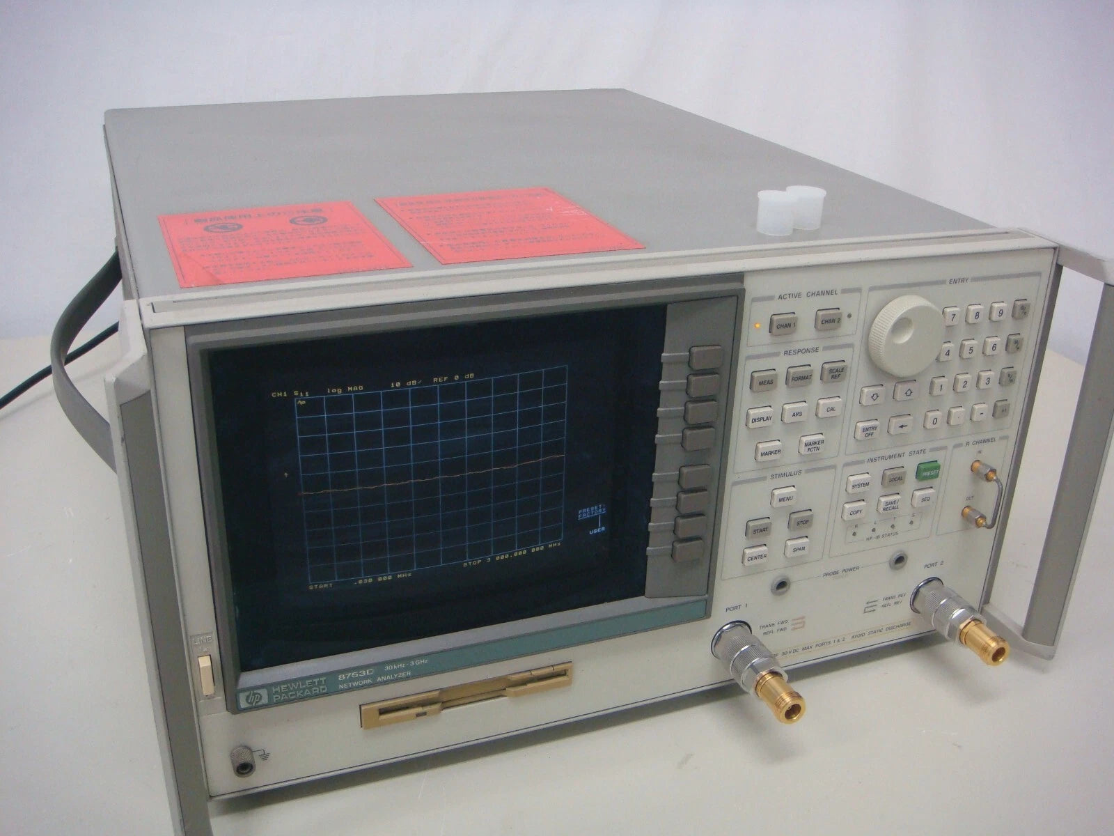 HP 8753D /010 3GHz S-parameter Test Set for FDD Failure