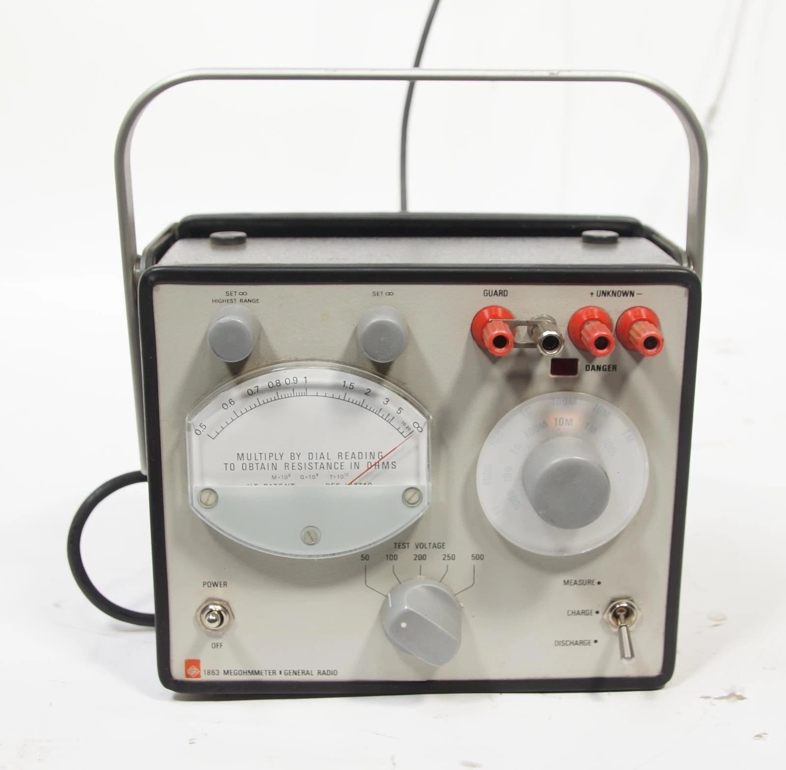 General Radio / GENRAD 1863 Megohmeter, 50 kΩ to 20 TΩ