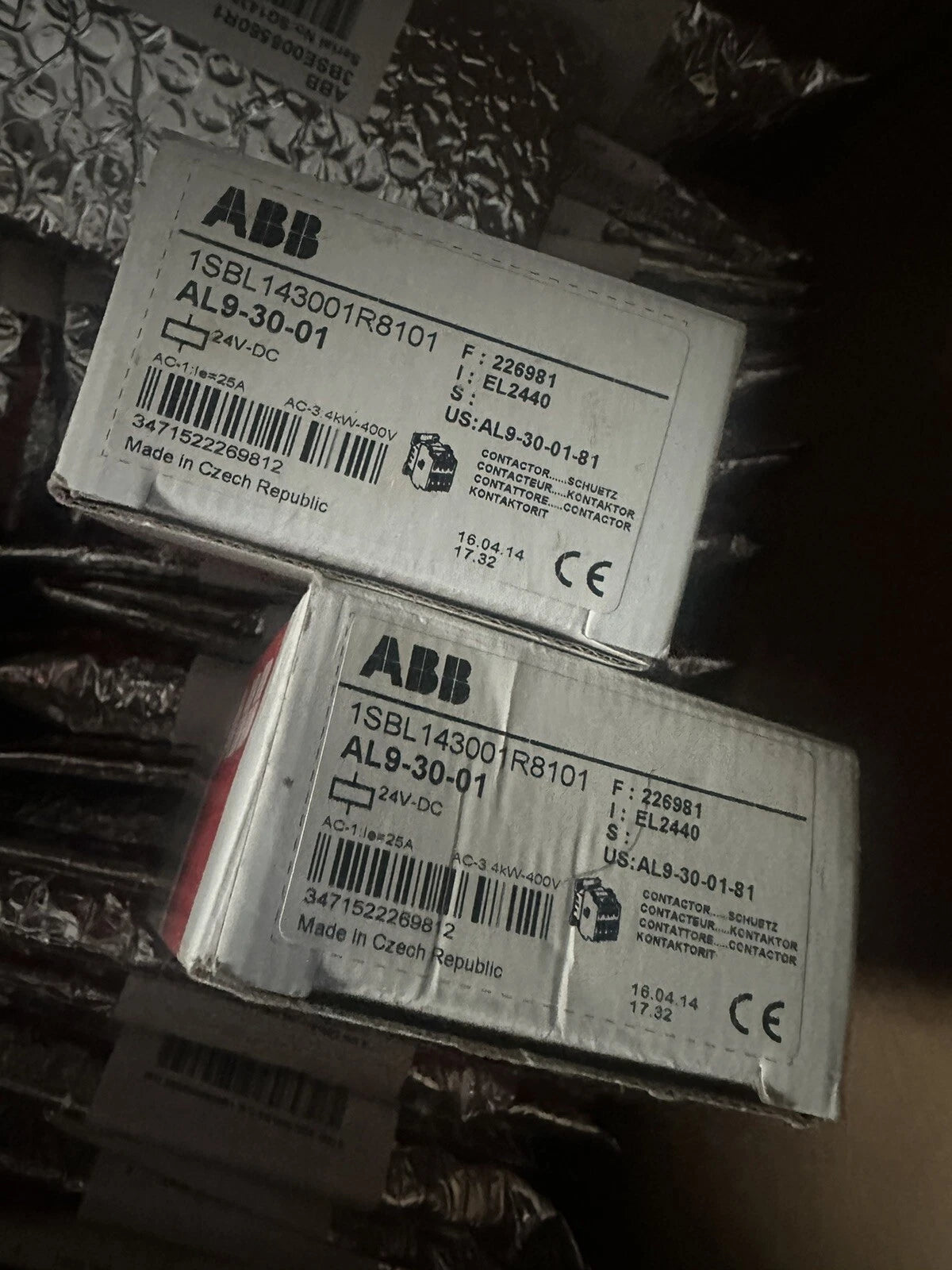 AL9-30-01 24VDC 25A/9A-AC1/3 2.2KV 1SBL143001R8101