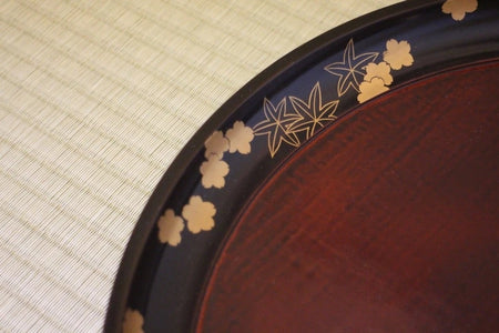 Japanese Old Lacquer Plate Obon