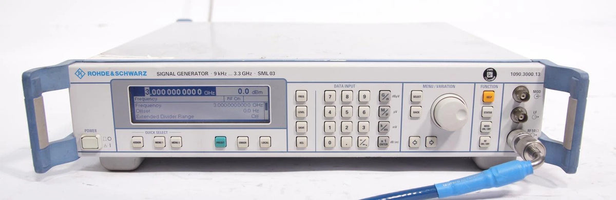 Rohde & Schwarz SML03 9kHz to 3.3GHz Signal Generator 1090.3000.13 OPT B1 B3