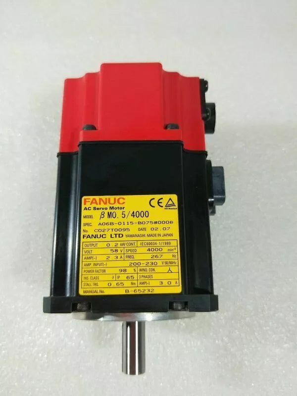 One New FANUC A06B-0115-B075#0008 Servo Motor In Box Expendited Shipping