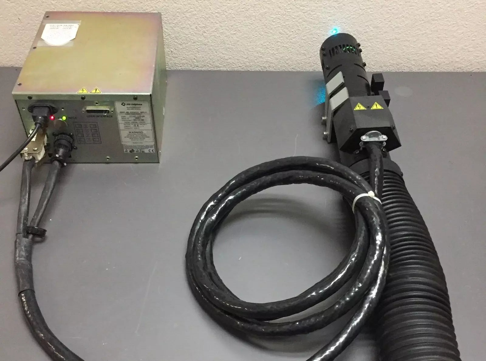 JDS Uniphase 2214-20SLMD Argon Laser Head with JDSU 2114P-12SLAB Laser Power Supply