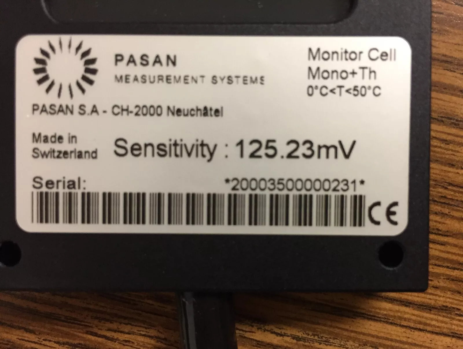 Pasan 200035 Photoelectric Switch Sensor, Sensitivity:125.23mV