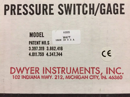 Dwyer A3005 Photohelic Pressure Switch/Gage Indicator