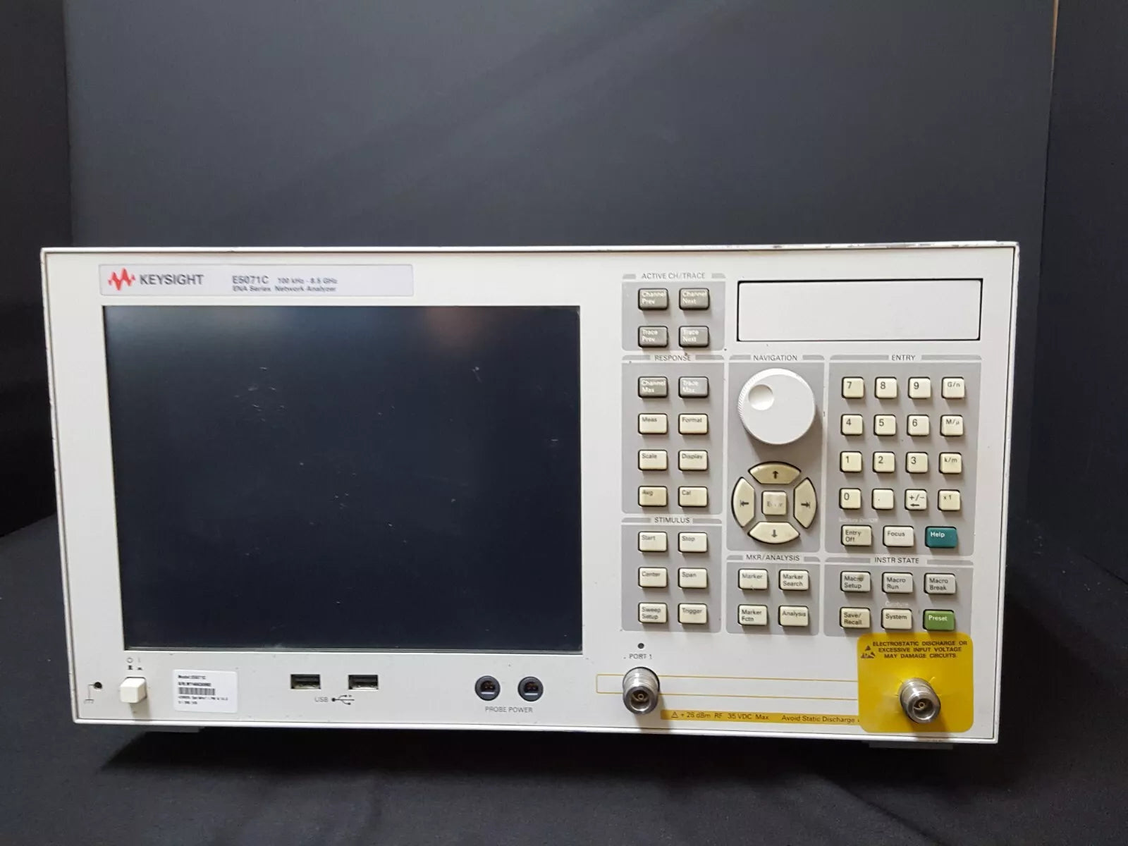 Keysight E5071C Network Analyzer 100kHz-8.5GHz Opt. Win7 285 1E5 (0882)