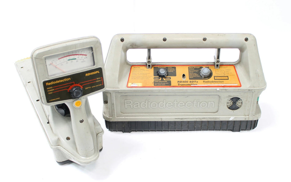 Radiodetection RD400PL with RD400 SDTx Transmitter Buried Pipe & Cable Locator