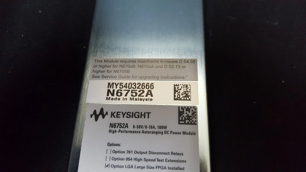 Keysight N6752A High-Performance Autoranging DC Power Module 100W Opt.LGA(2666)