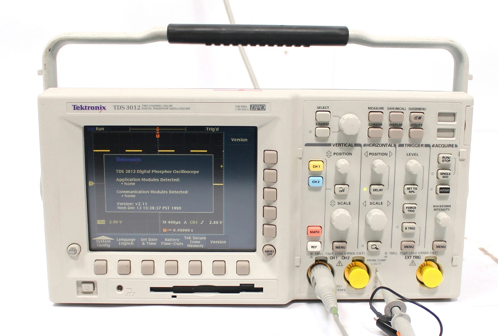 Tektronix TDS3012 2 CH Digital Phospor Oscilloscope 100 MHz, 1.25 GS/s DPO