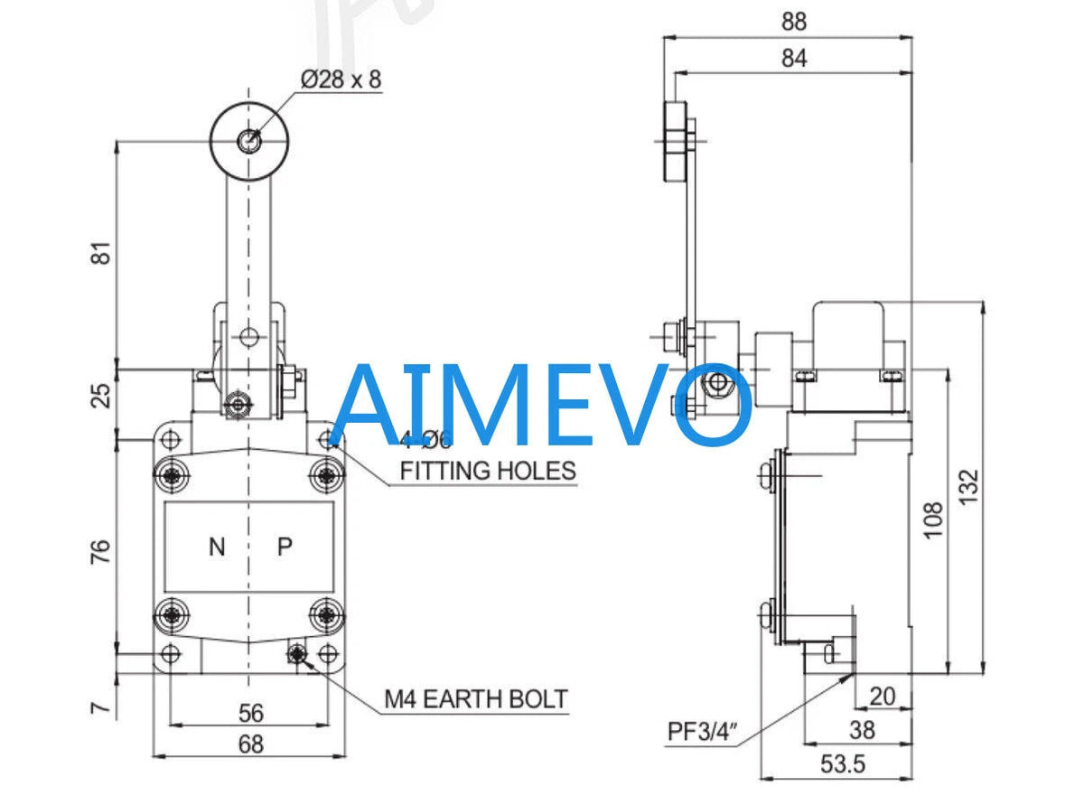 Heavy Duty Marine Waterproof Limit Switch SW2MS-AL