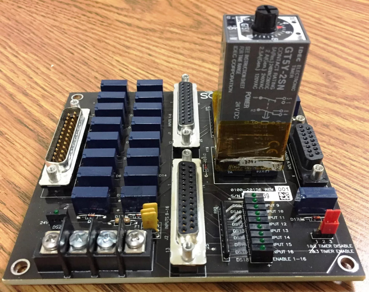 Solyndra 0100-20156 Rev 1 Generic Interlock PCBA 16 Input