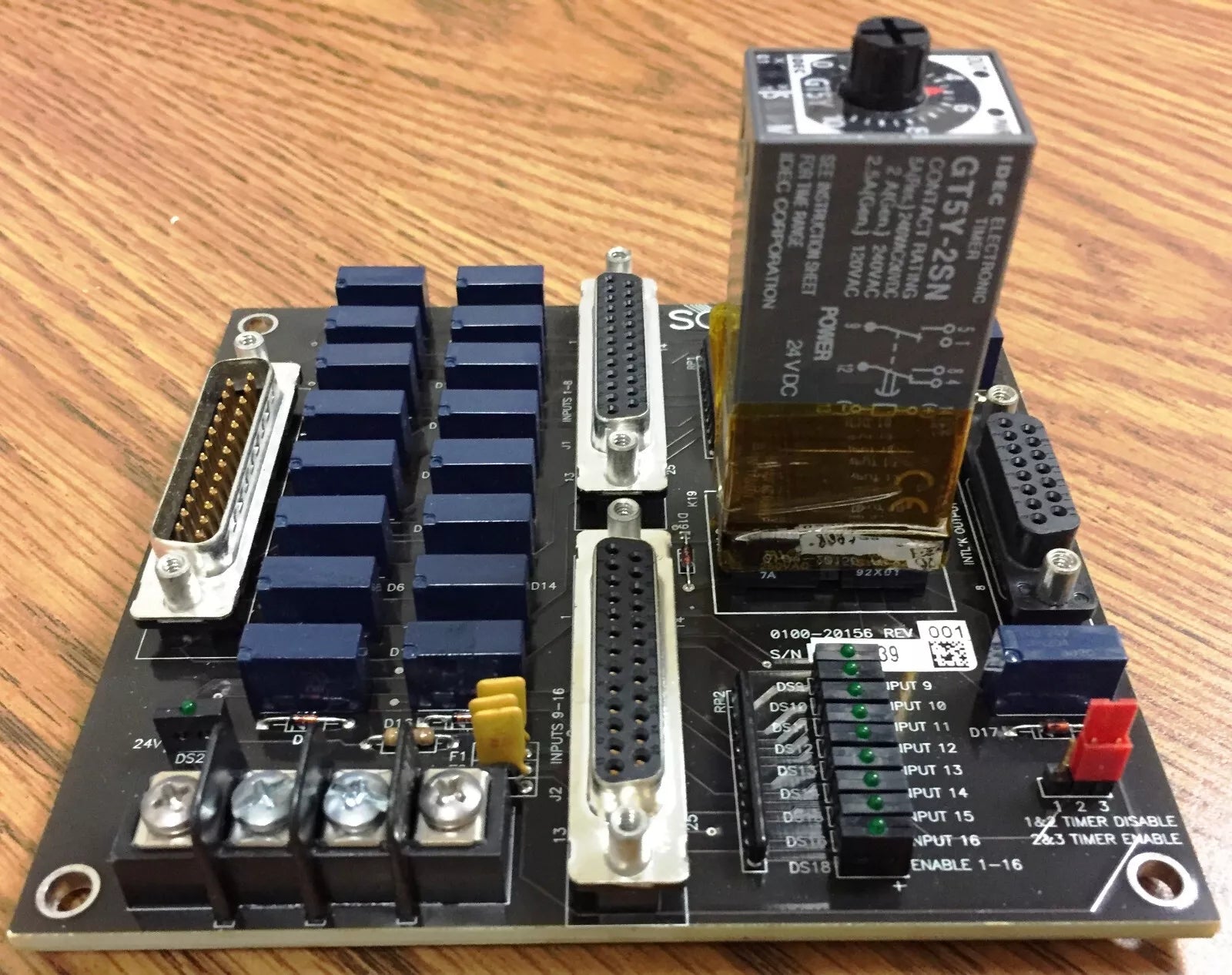 Solyndra 0100-20156 Rev 1 Generic Interlock PCBA 16 Input