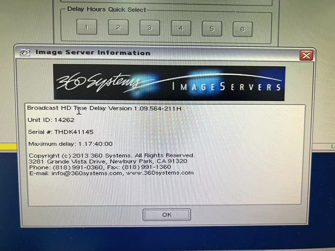 360 Systems Maxx 2470-HD Broadcast Time Delay