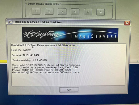 360 Systems Maxx 2470-HD Broadcast Time Delay