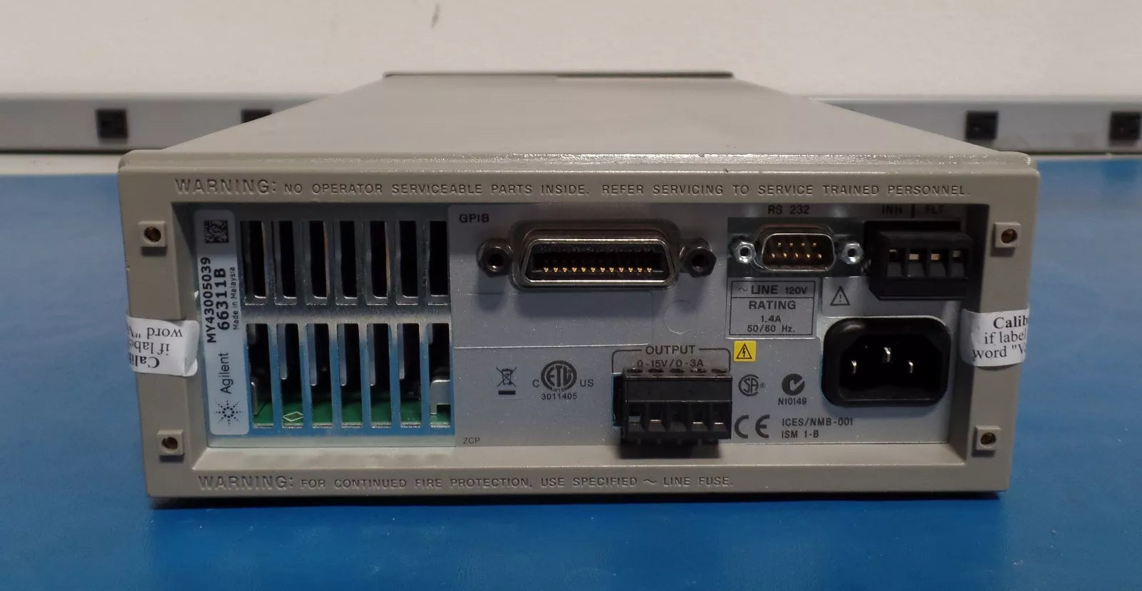 Keysight/Agilent 66311B Mobile Communications DC Source 15V 3A
