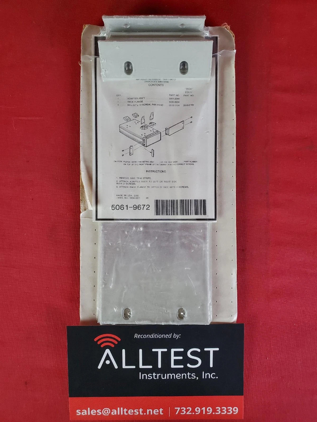 Agilent Keysight 5061-9672 88.1H Rack Adapter Kit Half Module