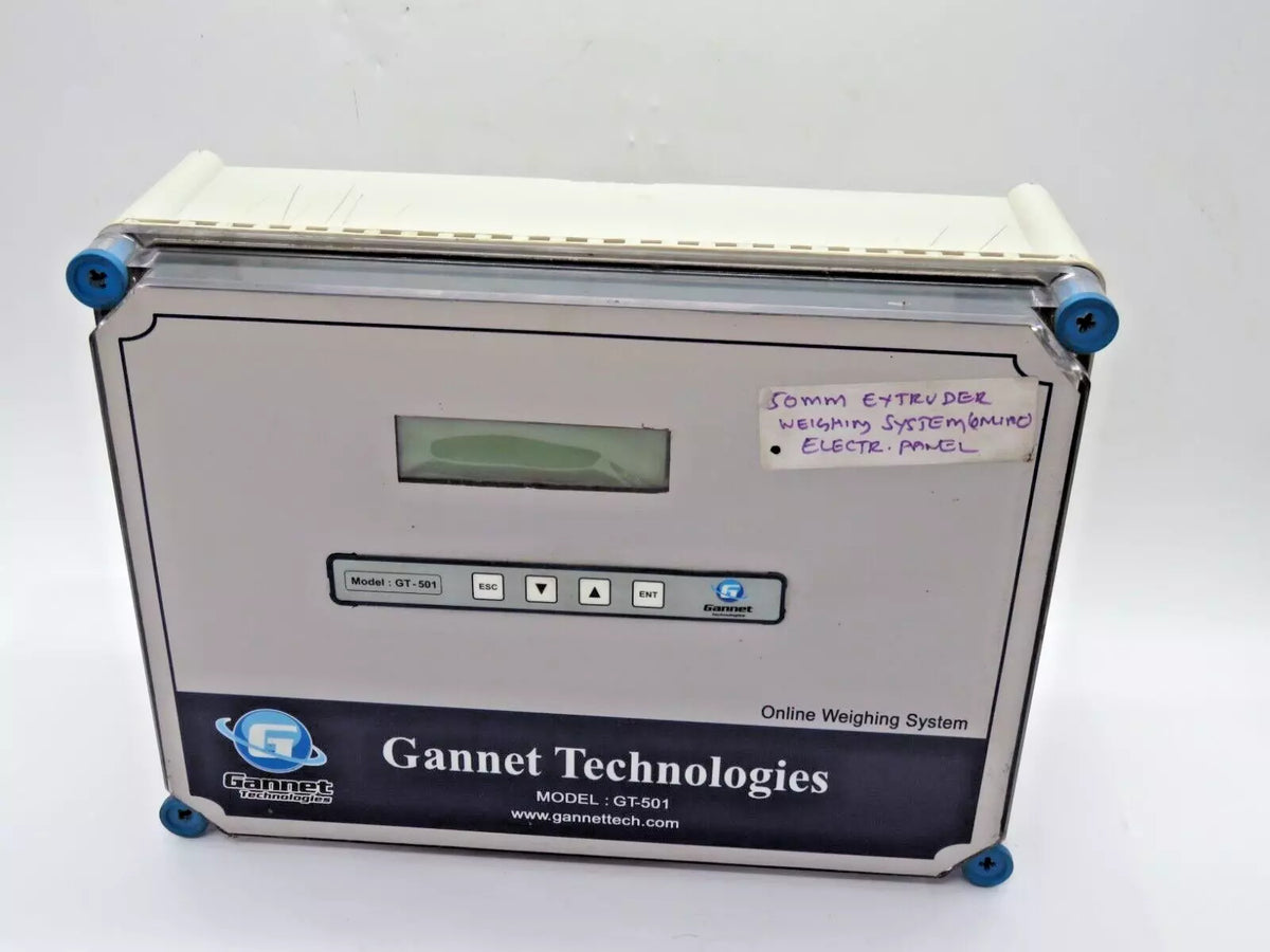 Gannet Technologies GT-501 Online Weighing System Control Panel for Extruder
