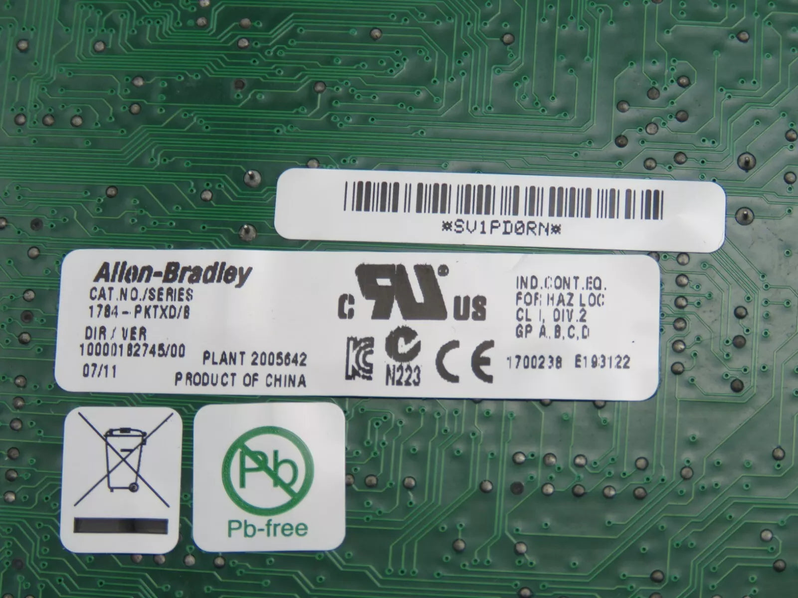 Allen Bradley 1784-PKTX D/8 Computer Interface Card PCI Bus Single Channel