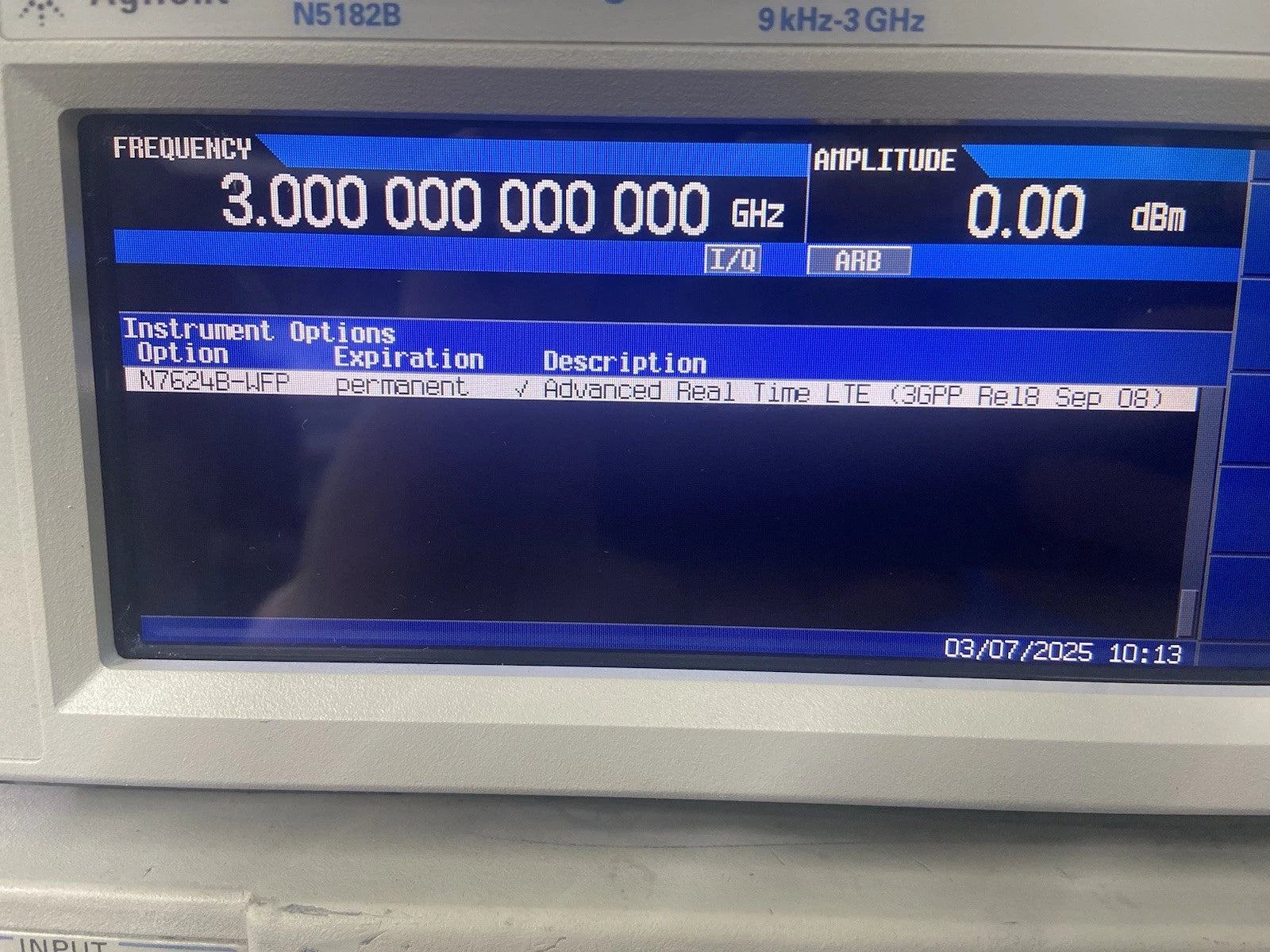 Agilent Keysight MXG N5182B Vector Signal Generator 9kHz-3GHz