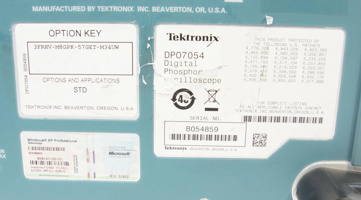 Tektronix TDS7054 4CH 500MHz 5GSa/s DPO Digital Phosphor Oscilloscope