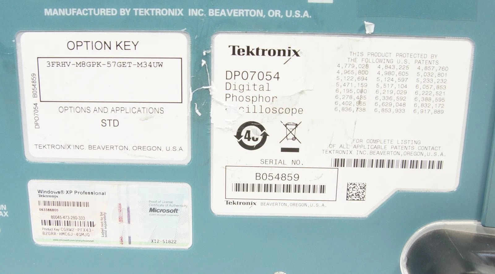 Tektronix TDS7054 4CH 500MHz 5GSa/s DPO Digital Phosphor Oscilloscope