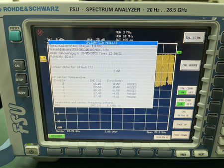 Rohde & Schwarz FSU26 20 Hz - 26.5 GHz Spectrum Analyzer w/ Opt. K72/K73 _0316 - XG eqpt
