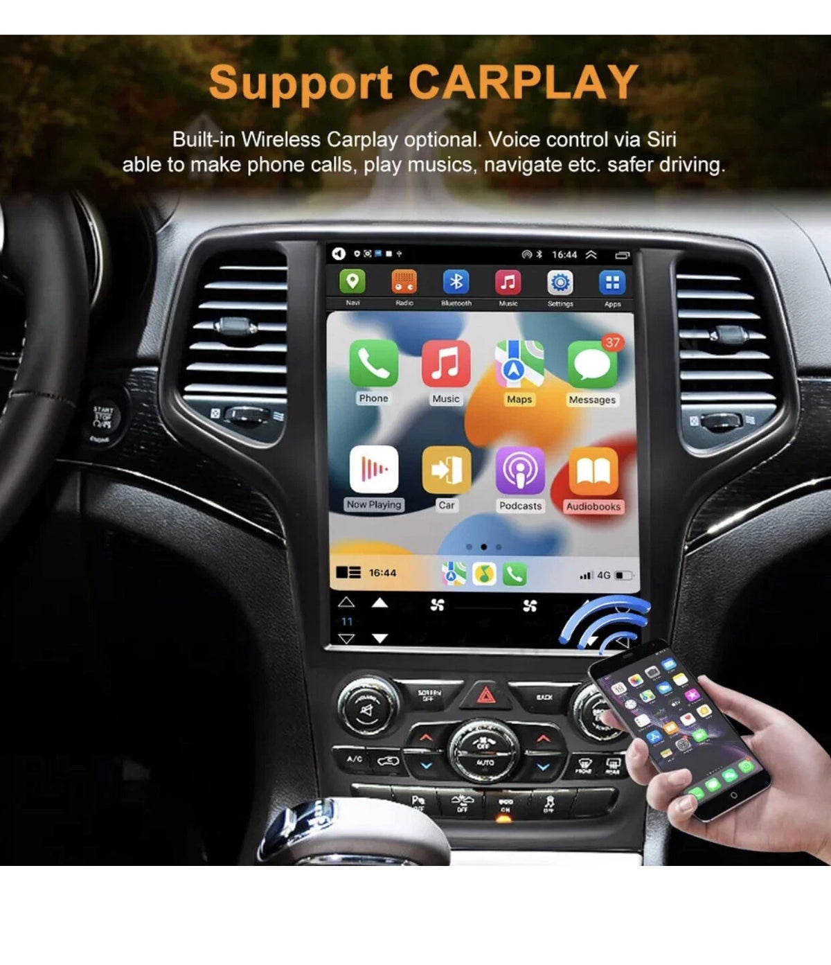Android Stereo Receiver Video Player For Jeep Grand Cherokee 2014-2017 Car Radio