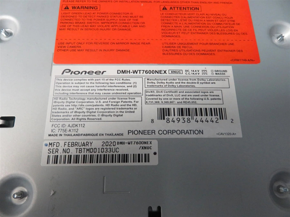 Pioneer DMH-WT7600NEX  Digital Multimedia Receiver - Free Shipping