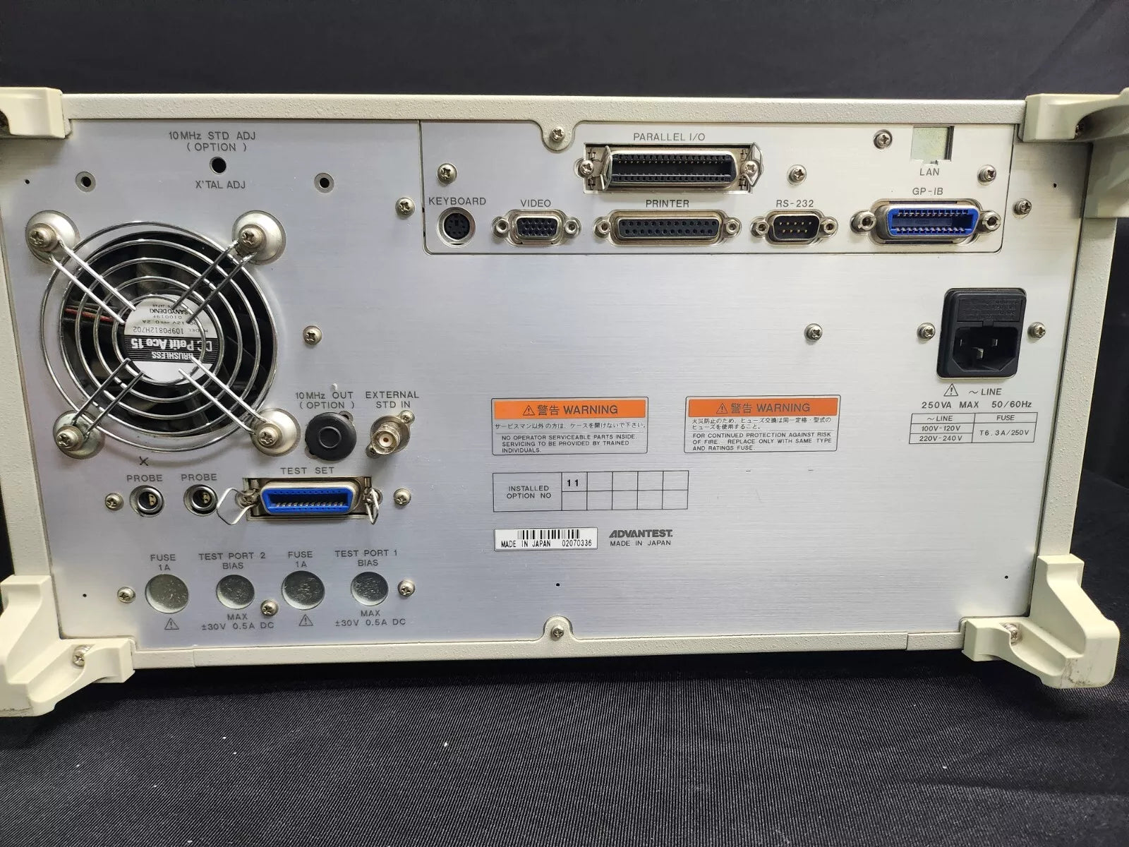 Advantest R3767CG Network Analyzer 300 kHz - 8 GHz With Option 11 As-Is