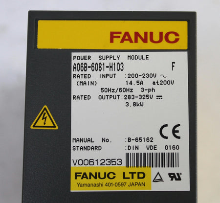 Fanuc A06B-6081-H103 Industrial Controller Power Supply Module